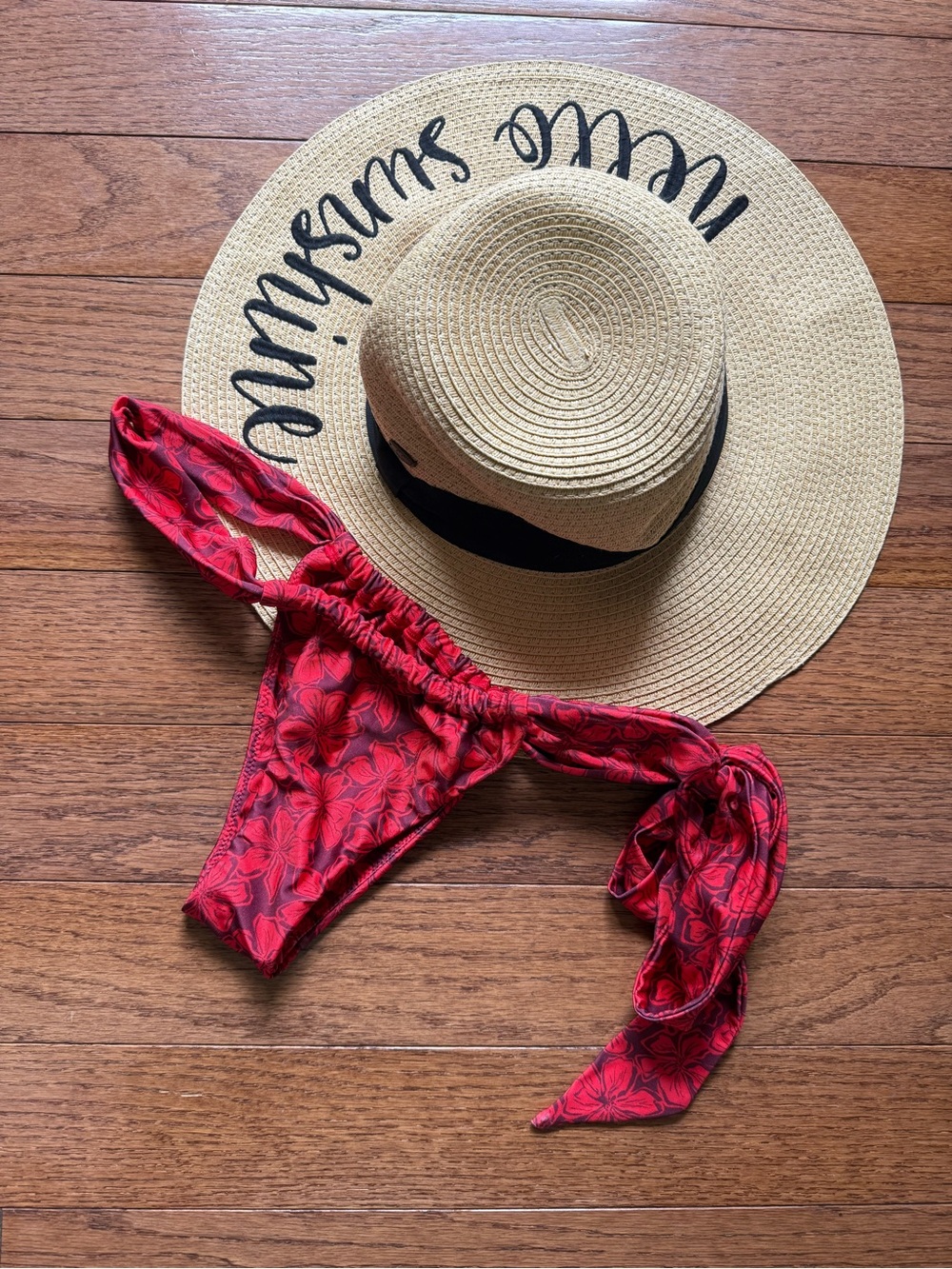 Kulani Kinis Soft Tie Ruched Thong Bikini Bottom - Picture 6 of 11